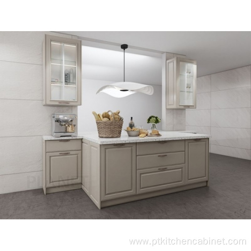 Multifunctional Melamine Prices Solid Wood Kitchen Cabinet